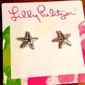 Lilly Pulitzer Gold & Diamond Starfish Earrings